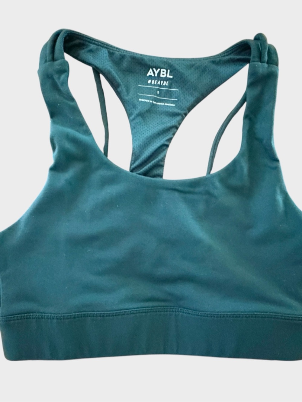 AYBL Teal Green Racerback Sports Bra Sz S Athletic European Sportswear